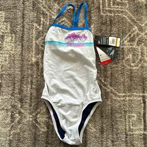 NWT Speedo Endurance One Back Racing Cut Swimsuit One Piece 24 - Picture 1 of 2